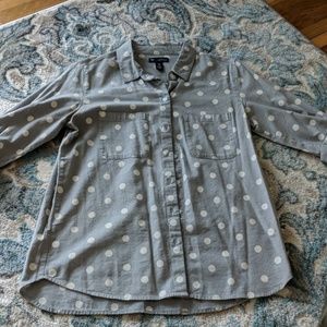 Polka dot button down